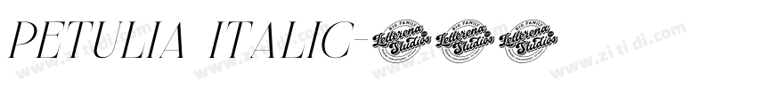 Petulia Italic字体转换